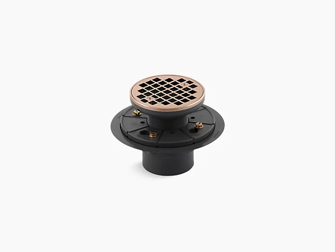 KOHLER Clearflo Round design tile-in shower drain - Vibrant Rose Gold
