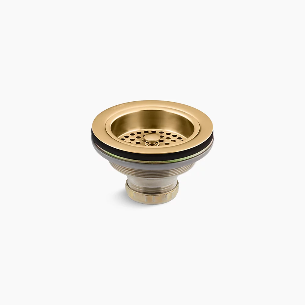 KOHLER Duostrainer® Sink drain and strainer basket, less tailpiece - Vibrant Brushed Moderne Brass