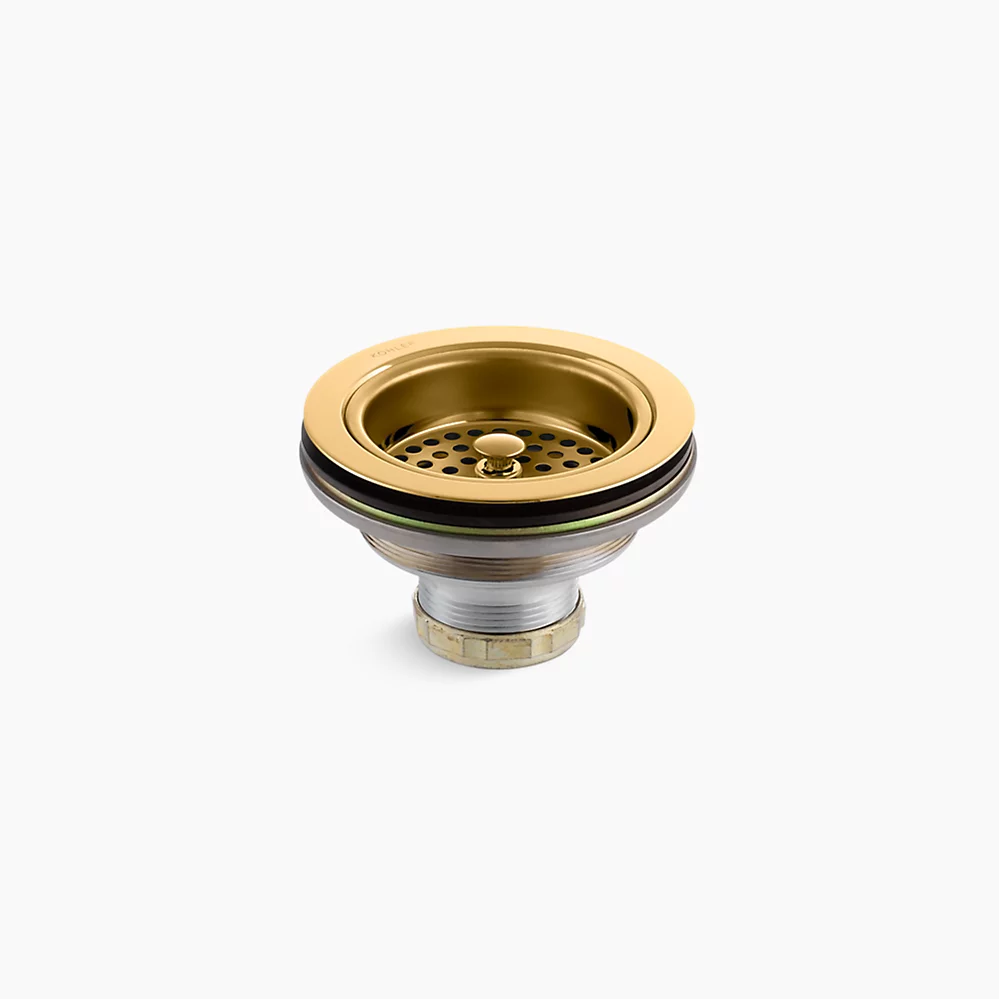 KOHLER Duostrainer® Sink drain and strainer basket, less tailpiece - Vibrant Polished Brass