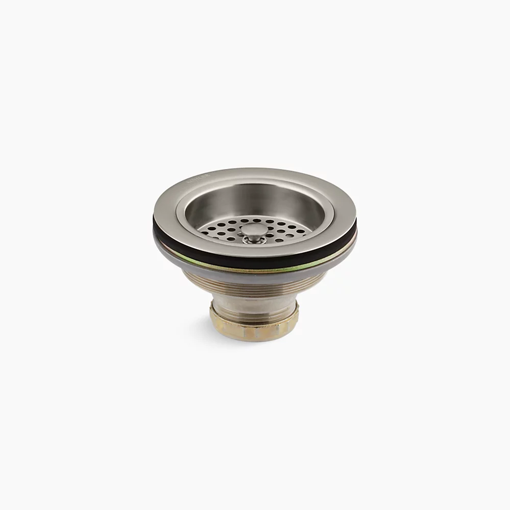 KOHLER Duostrainer® Sink drain and strainer basket, less tailpiece - Vibrant Brushed Nickel