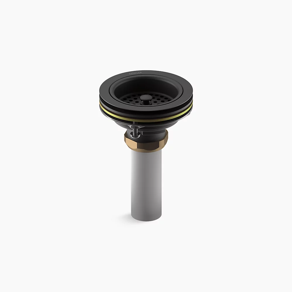 KOHLER Duostrainer® Sink drain and strainer with tailpiece - Matte Black