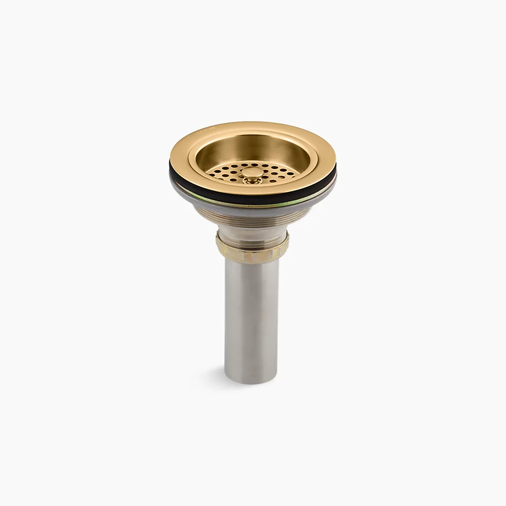 KOHLER Duostrainer® Sink drain and strainer with tailpiece - Vibrant Brushed Moderne Brass