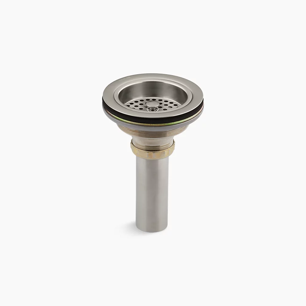 KOHLER Duostrainer® Sink drain and strainer with tailpiece - Vibrant Brushed Nickel