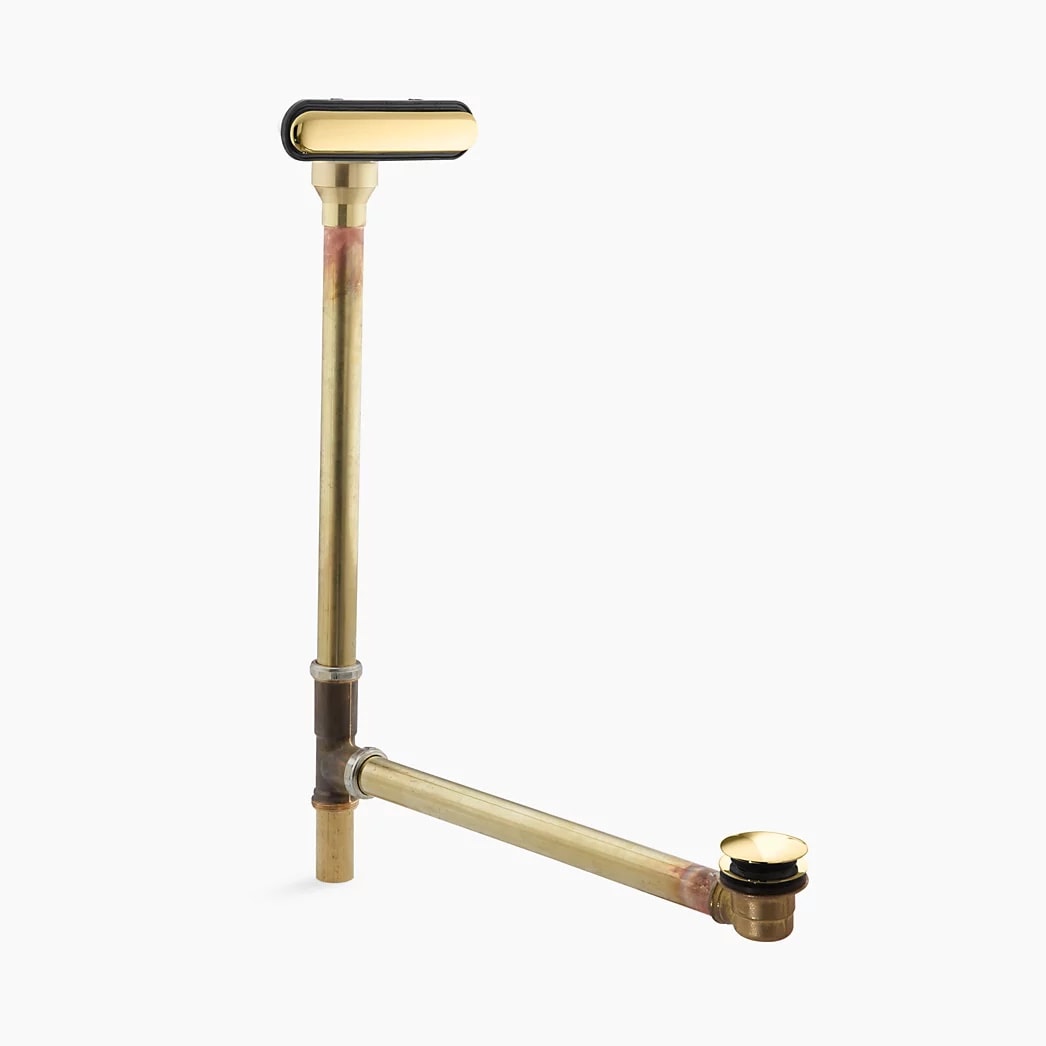 KOHLER Clearflo Slotted overflow brass bath drain - Vibrant Polished Brass