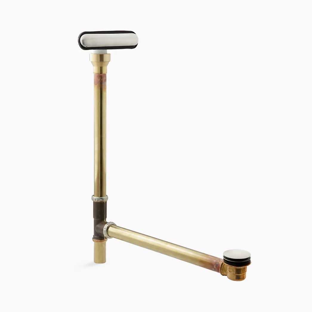 KOHLER Clearflo Slotted overflow brass bath drain - Vibrant Brushed Nickel