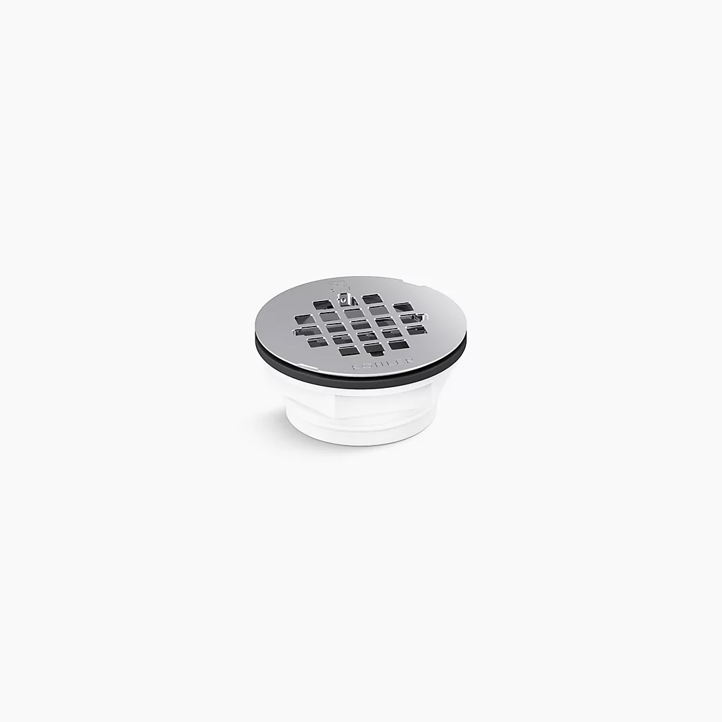 KOHLER Round PVC shower receptor drain - Polished Chrome