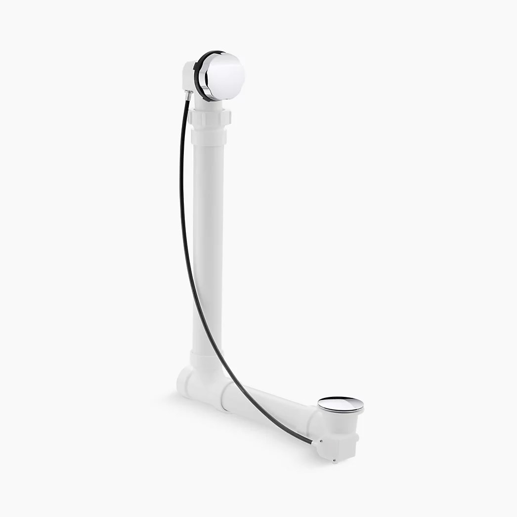 KOHLER Clearflo Cable bath drain with PVC tubing - Polished Chrome