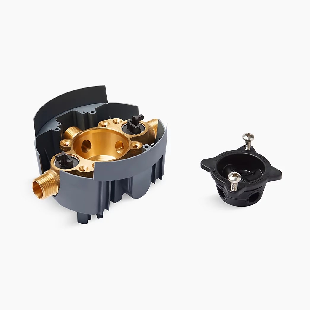 KOHLER Rite-Temp® Valve body rough-in with service stops and universal inlets