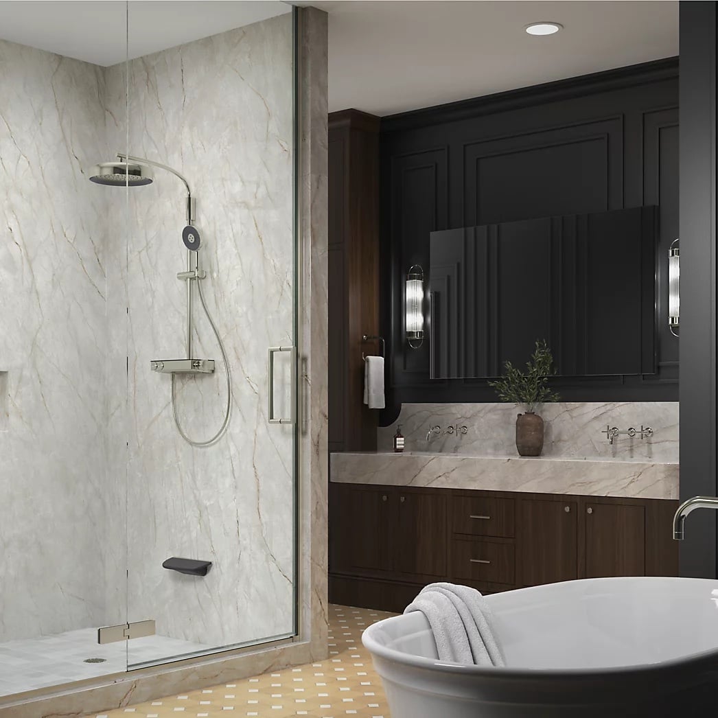 KOHLER Anthem™ Two-way exposed thermostatic valve with shower column for rainhead and handshower - Image 10
