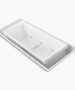 KOHLER sok® 104" x 41" drop-in Effervescence bath with chromatherapy and center drain