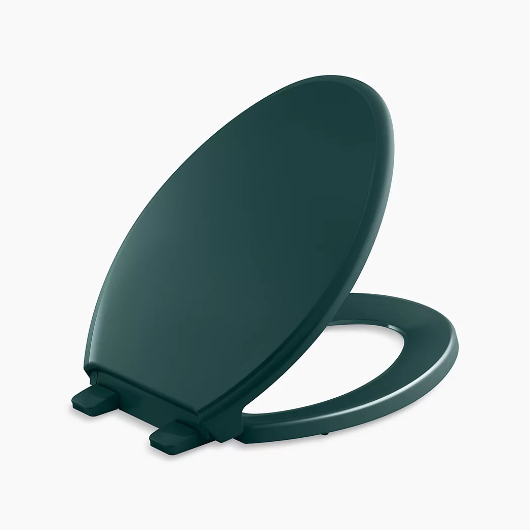 KOHLER Glenbury™ ReadyLatch® Quiet-Close™ elongated toilet seat - Teal