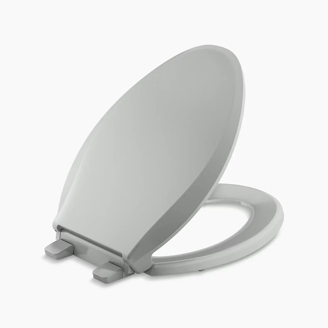 KOHLER Cachet® ReadyLatch® Quiet-Close™ elongated toilet seat - Ice grey