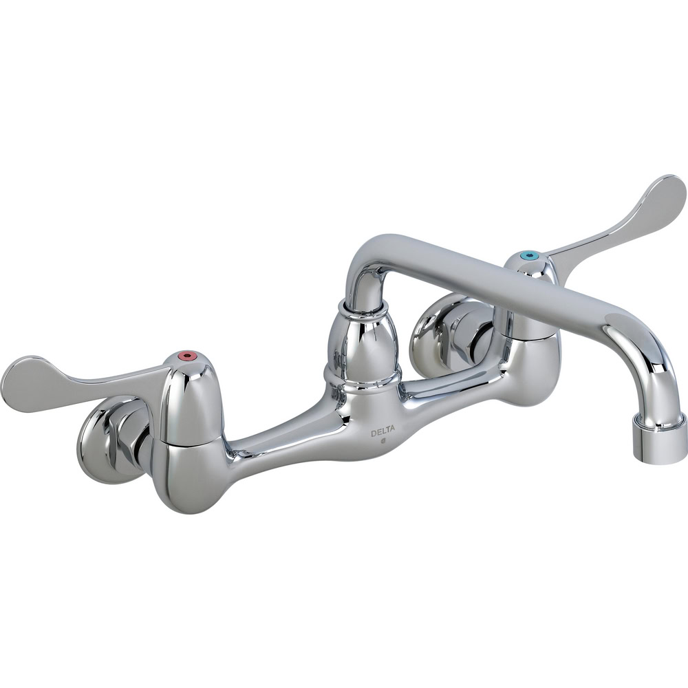 DELTA COMMERCIAL Two Handle 8 In Wallmount Service Sink Faucet - Chrome