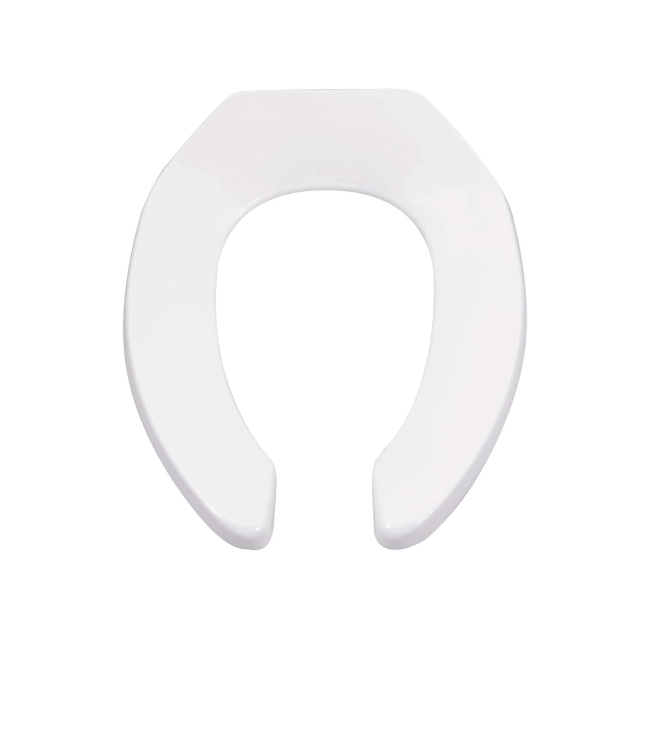 American Standard Commercial Heavy Duty Open Front Elongated Toilet Seat with EverClean® Surface and Self-sustaining Hinges - White