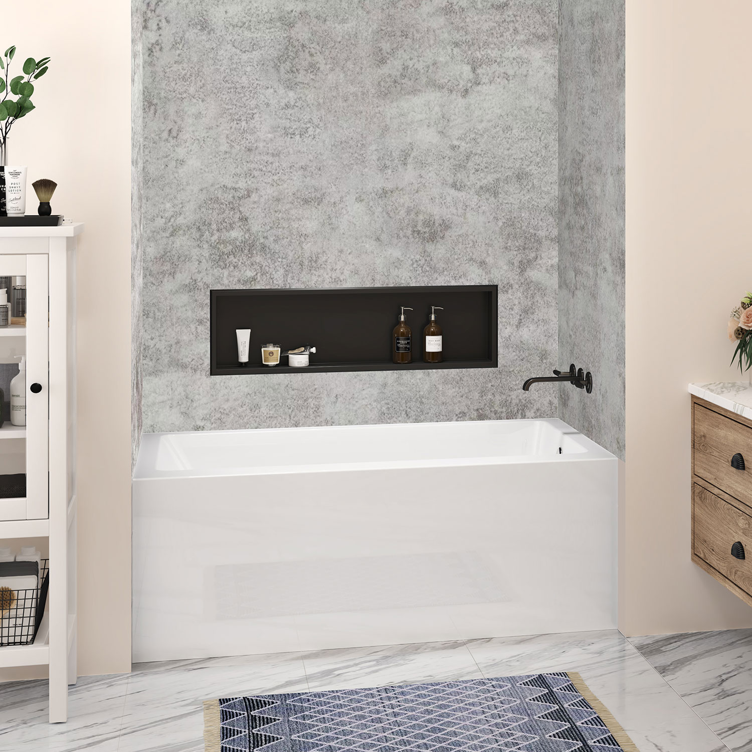 Zitta Expresso Aluminum Wall 60" x 76", concrete imitation - Image 1