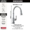 DELTA Broderick Touchless Kitchen Pulldown Faucet - Thumbnail Image 11