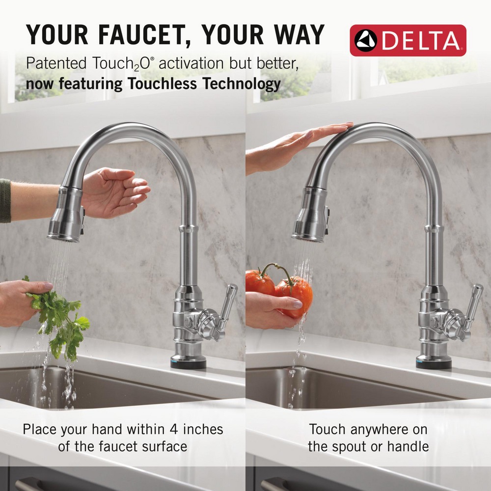 DELTA Broderick Touchless Kitchen Pulldown Faucet - Image 13