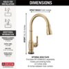 DELTA Broderick Touchless Kitchen Pulldown Faucet - Thumbnail Image 32