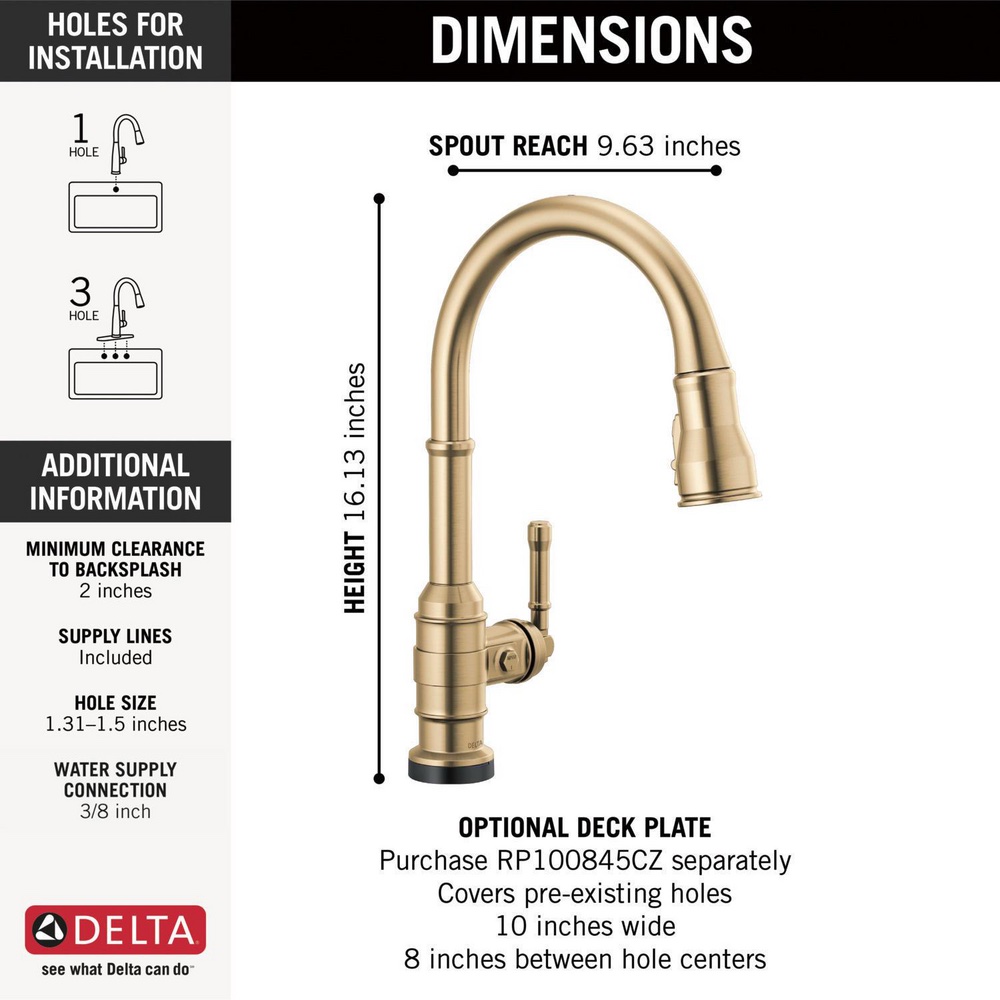 DELTA Broderick Touchless Kitchen Pulldown Faucet - Image 32