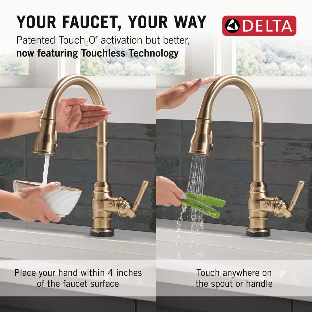 DELTA Broderick Touchless Kitchen Pulldown Faucet - Image 33