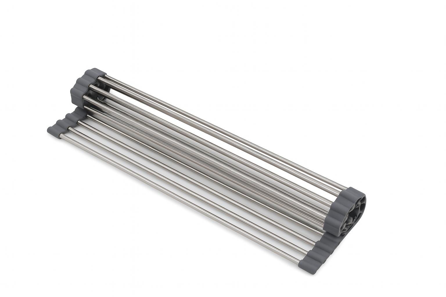 BOSCO CANADA Over-Sink Roll-Up Dish Drying Rack - Stainless Steel