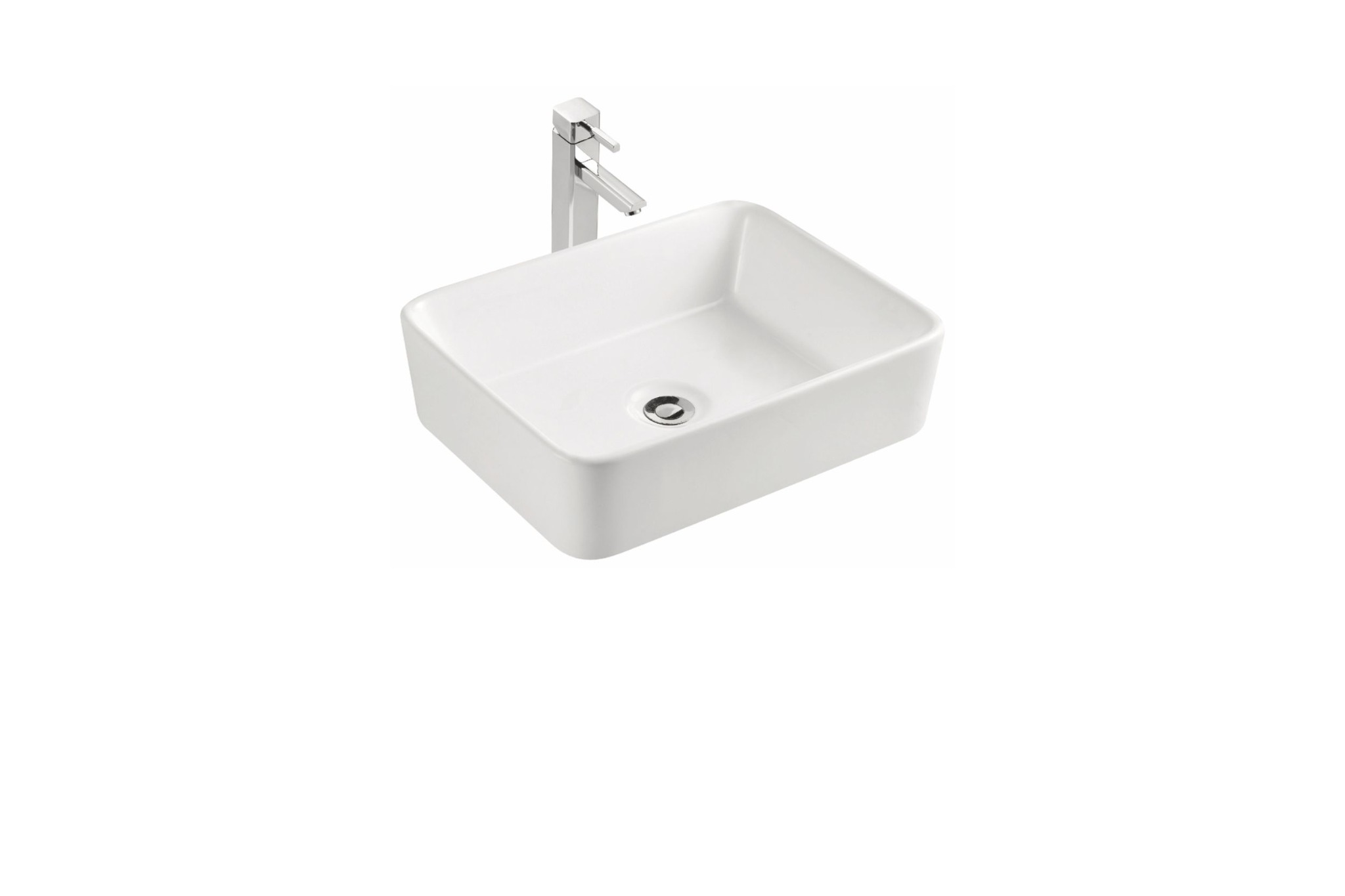 BOSCO CANADA 18”x14” Rectangular Vessel Ceramic Top Mounted Sink - Image 1