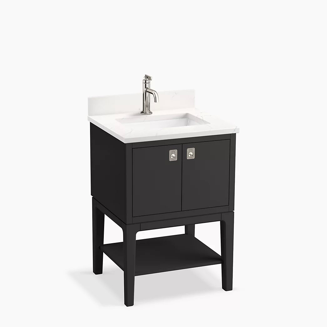 KOHLER Seagrove® by Studio McGee 24" bathroom vanity cabinet with sink and quartz top - Image 1