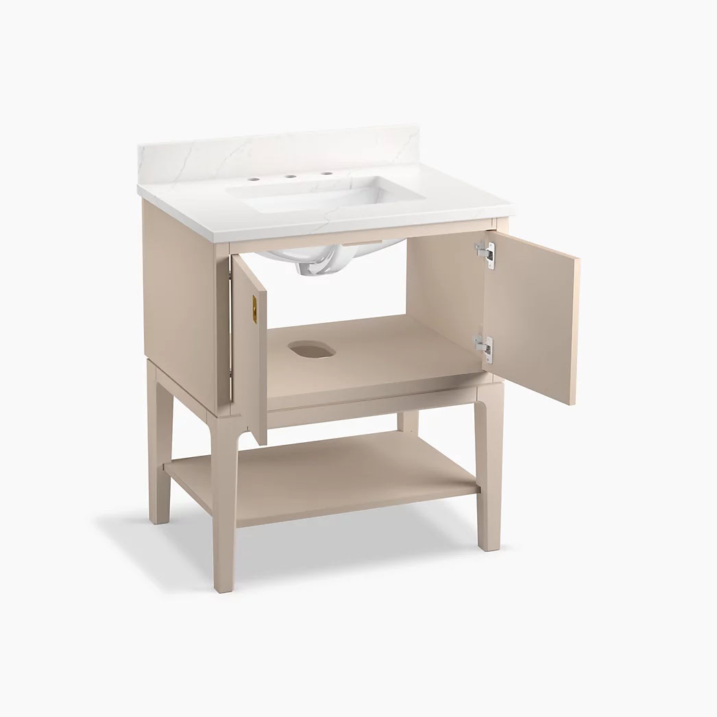 KOHLER Seagrove® by Studio McGee30" bathroom vanity cabinet with sink and quartz top - Image 13
