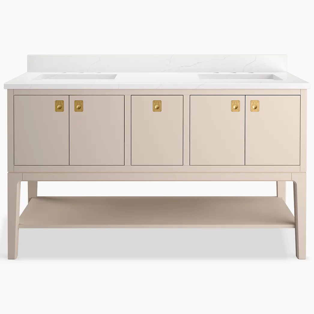 KOHLER Seagrove® by Studio McGee 60"bathroom vanity cabinet with sink and quartz top - Image 15