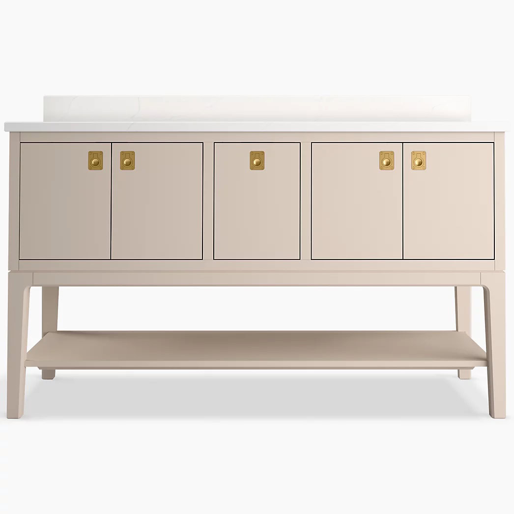 KOHLER Seagrove® by Studio McGee 60"bathroom vanity cabinet with sink and quartz top - Image 17