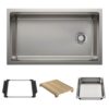 Blanco Inteos 33'' Single Bowl Reversible Undermount Stainless Steel Workstation Kitchen Sink - Thumbnail Image 1