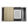 Blanco Inteos 33'' Single Bowl Reversible Undermount Stainless Steel Workstation Kitchen Sink - Thumbnail Image 2