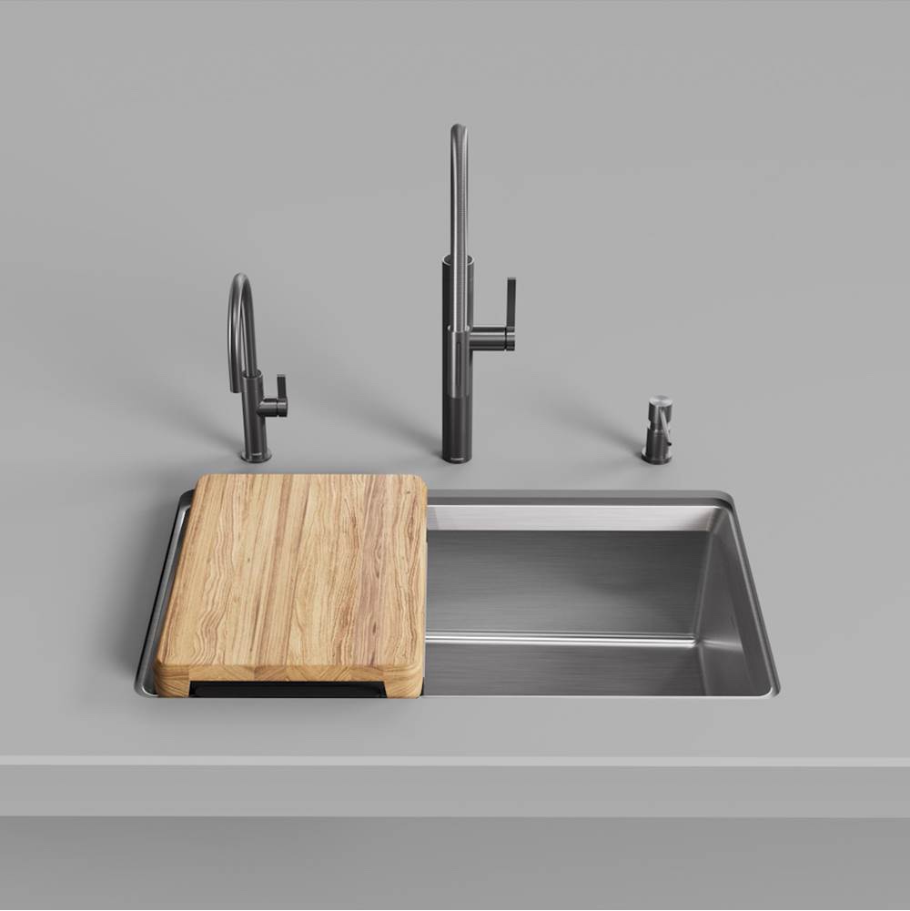 Blanco Inteos 33'' Single Bowl Reversible Undermount Stainless Steel Workstation Kitchen Sink - Image 3