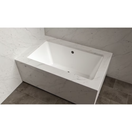 VALLEY 66 inch x 42 inch Offset Center Drain Undermount Bathtub - Image 1