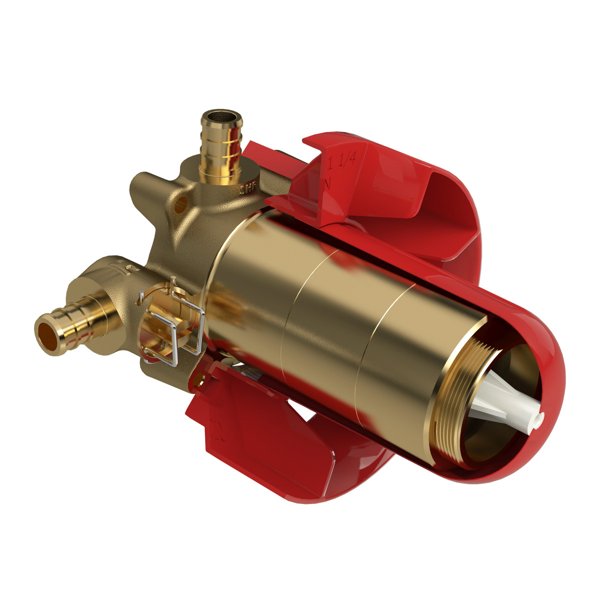 Riobel 1/2" Thermostatic and Pressure Balance Rough-in Valve with up to 3 Functions - Unfinished with 1/2” inlet and outlets PEX