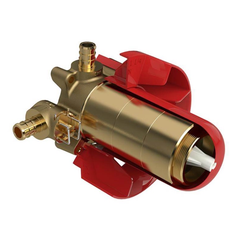 Riobel Pro 2-Way 1/2'' Therm & Pressure Balance Rough-in Valve with up to 3 Functions and PEX Connections