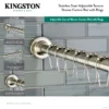 KINGSTON BRASS Edenscape SCC3117 60-Inch to 72-Inch Adjustable Shower Curtain Rod with Rings - Thumbnail Image 3
