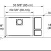 FRANKE CUX11024-W 33" Chef Center Single Bowl Kitchen Sink STAINLESS STEEL - Thumbnail Image 2