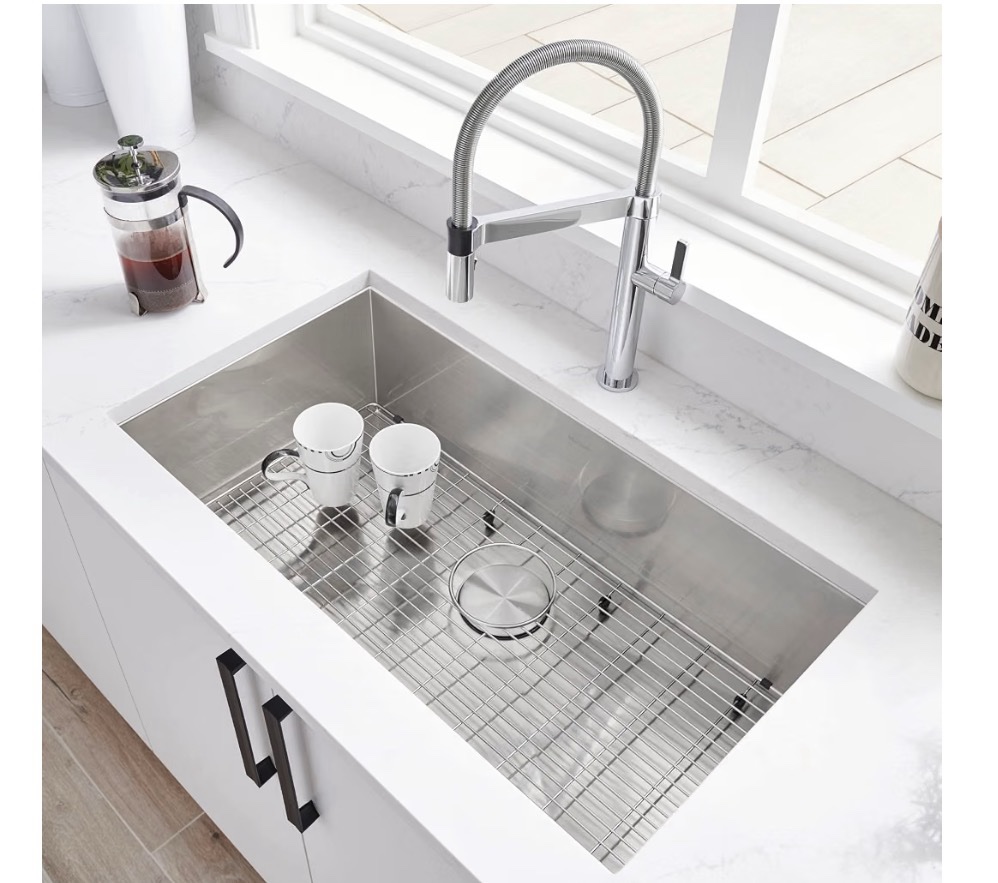 BLANCO 32" x 18" Quatrus Super Single Bowl Sink Stainless Steel - Image 3